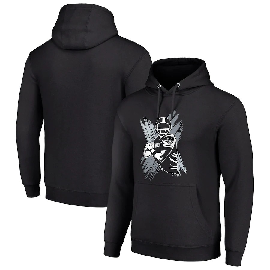 Men las vegas raiders black 2024 NFL hoodie->oakland raiders->NFL Jersey
